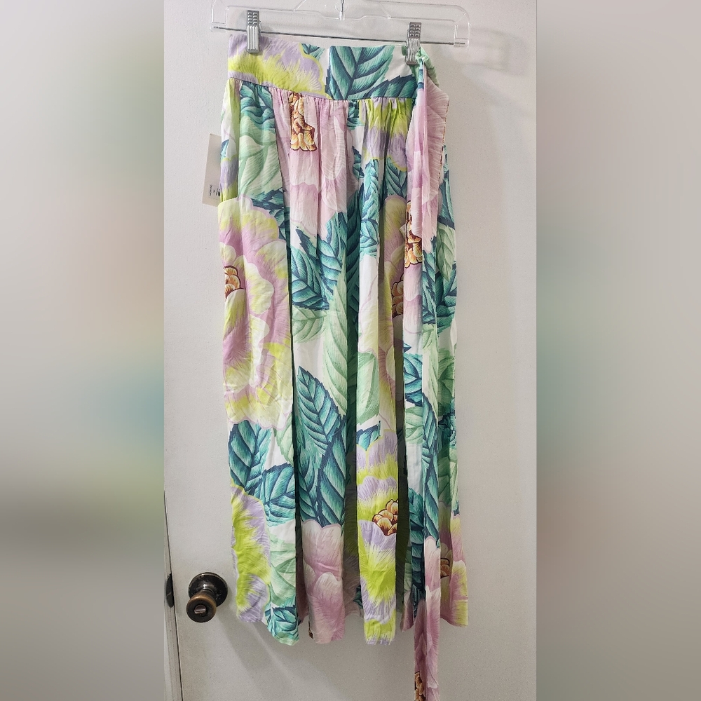 New Mara Hoffman Floral Print Women's Skirt, Size 0, Rayon.